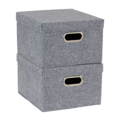 Household Essentials - 2-Pc. Graphite Storage Box Set