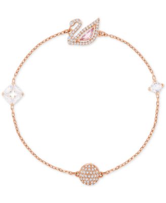 Swarovski - Remix Rose Gold-Tone Crystal Swan Magnetic Bracelet