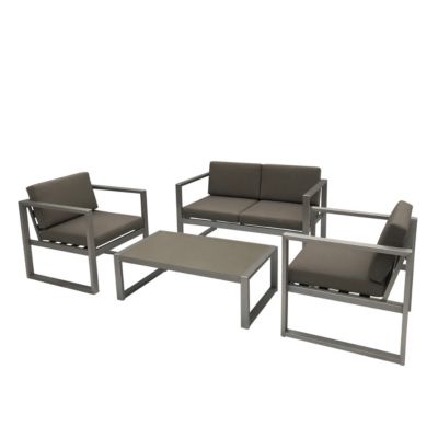 Noble House - Navan Outdoor 4pc Seating Set, Quick Ship
