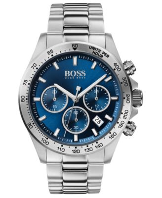 BOSS - Men's Chronograph Hero Stainless Steel Bracelet Watch 43mm