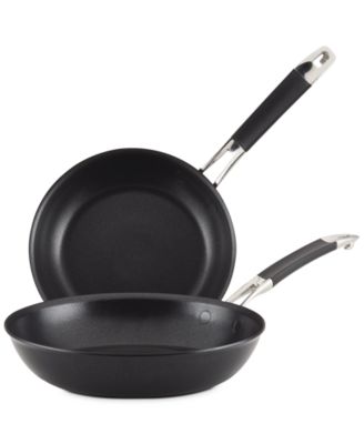 Anolon - SmartStack 2-Pc. Hard-Anodized Nesting Skillet Set