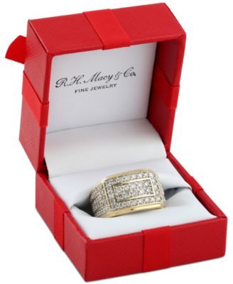 Macy's Brand - Men's Diamond Cluster Ring (2 ct. t.w.) in 10k Gold