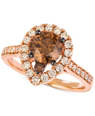 Le Vian - Diamond Halo 20th Jubilee Ring (1-5/8 ct. t.w.) in 14k Rose and White Gold