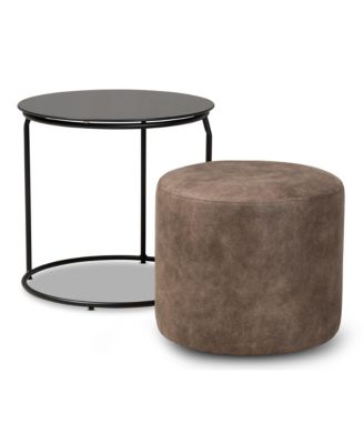 Furniture - Kira Ottoman & End Table Set