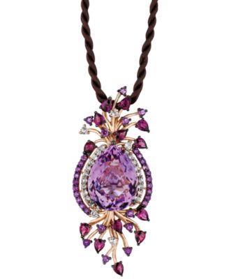 Le Vian - Multistone Cord Pendant Necklace in 14k Strawberry Rose Gold (18 ct. t.w.)