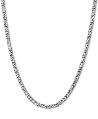 Giani Bernini - Cuban Link 20" Chain Necklace in Sterling Silver