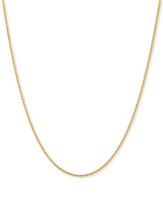 Italian Gold - Wheat Link 18" Chain Necklace in 14k Yellow Gold or 14k White Gold