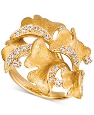 Le Vian - Nude Diamond Sculptured Flower Statement Ring (1/2 ct. t.w.) in 14k Gold