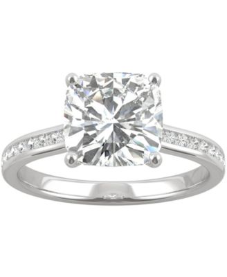 Charles & Colvard - Moissanite Cushion Engagement Ring (2-5/8 ct. t.w. DEW) in 14k White Gold