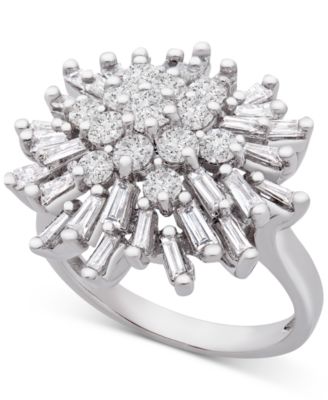 Wrapped in Love - Diamond Starburst Cluster Ring (1-1/2 ct. t.w.) in 14k White Gold