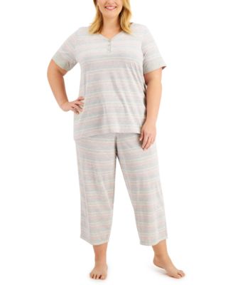 Charter Club - Plus Size Capri Pants Pajamas Set