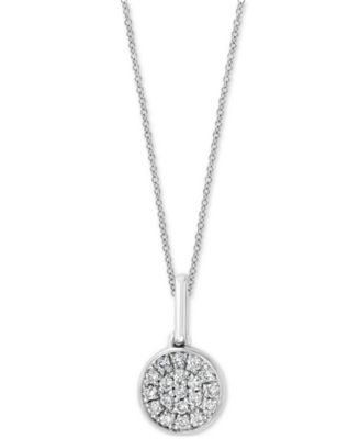 EFFY Collection - Diamond Pav&eacute; Cluster 18" Pendant Necklace (1/10 ct. t.w.)