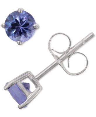 Macy's - Ruby Stud Earrings (1/2 ct. t.w.) in 14k White Gold (Also in Tanzanite and Sapphire)