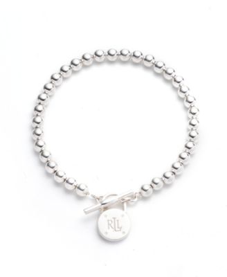 Lauren Ralph Lauren - Polished Bead Toggle Bracelet in Sterling Silver