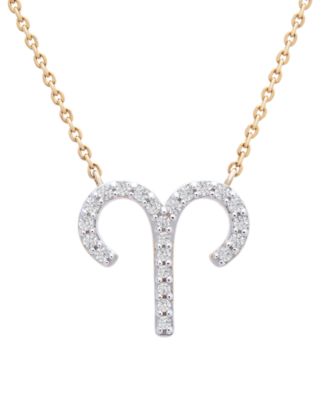 Wrapped - Diamond Zodiac Pendant Necklace (1/10 ct. t.w.)