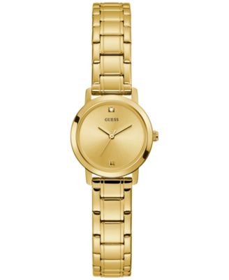 GUESS - Women's Diamond-Accent Gold-Tone Stainless Steel Bracelet Watch 25mm