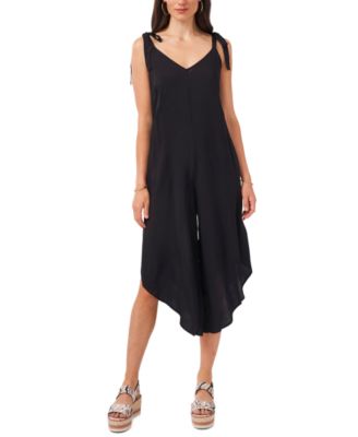 Vince Camuto - Solid Tie-Shoulder Cascading Jumpsuit