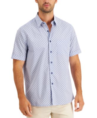 Club Room - Men's Regular-Fit Medallion-Print Shirt