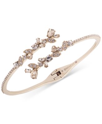 Givenchy - Crystal Floral Bypass Cuff Bracelet