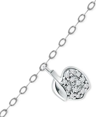 Giani Bernini - Cubic Zirconia Apple Ankle Bracelet in Sterling Silver,