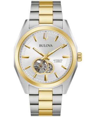 Bulova - Men's Automatic Surveyor Two-Tone Stainless Steel Bracelet Watch 42mm