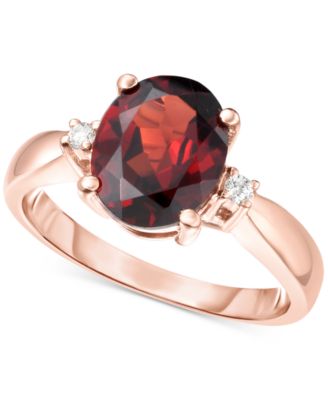 Macy's Brand - Rhodolite Garnet (2-3/4 ct. t.w.) & Diamond (1/20 ct. t.w.) Ring in 14k Rose Gold