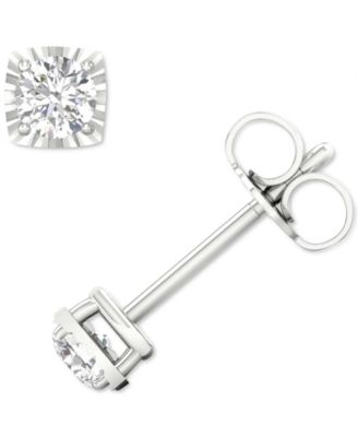 Macy's - Diamond Enhancer Stud Earrings (1/4 ct. t.w.) in 14k White Gold