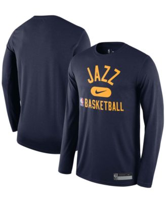 Nike - Men's Navy Utah Jazz 2021/22 On-Court Practice Legend Performance Long Sleeve T-Shirt