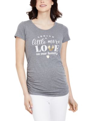 Motherhood Maternity - Adding A Little Love Graphic-Print Maternity T-Shirt