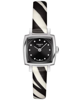 Tissot - Women's Lovely Diamond 1/20 ct t.w. Printed Strap Watch 20mm