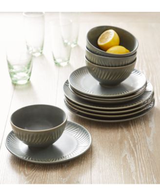 Oake - Olive 12-Pc. Dinnerware Set, Created for Macy's