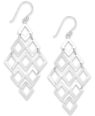 Giani Bernini - Diamond-Shaped Chandelier Earrings in Sterling Silver