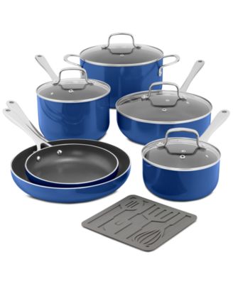 The Cellar - Blue Nonstick Aluminum 11-Pc. Cookware Set