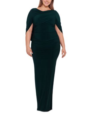 Betsy & Adam - Plus Size Ruched Gown