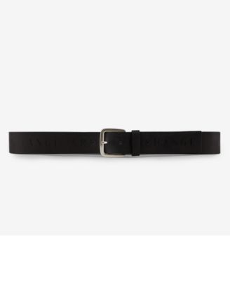 A|X Armani Exchange - Men's Classic Logo Print Leather Belt