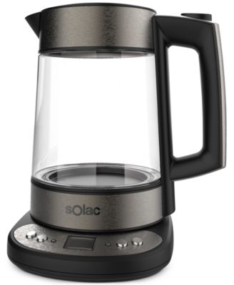 SOLAC - Aroa Premium Cordless Glass Electric Brew Kettle with Adjustable Temperature