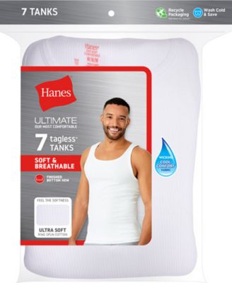 Hanes - Men's Ultimate&reg; ComfortSoft&reg; 7-Pk. Moisture-Wicking Cotton Tanks