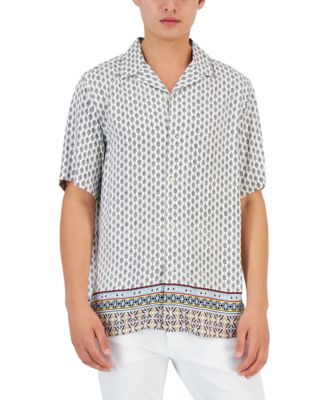 Club Room - Men's Carlo Geometric-Print Shirt