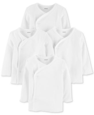 Carter's - Baby Boys or Girls 4-Pack Long-Sleeve Side-Snap Cotton T-Shirts