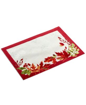 Elrene - Autumnal Flourish Heat Transfer Fabric Placemat, 13" x 19"