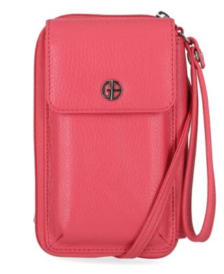 Giani Bernini - Softy Leather Tech Crossbody Wallet, Created for Macy's