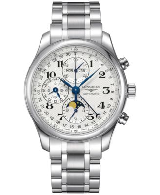 Longines - Men's Swiss Automatic Chronograph Master Stainless Steel Bracelet Watch 42mm