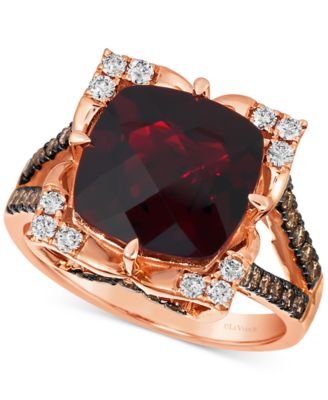 Le Vian - Pomegranate Garnet (5-1/4 ct. t.w.) & Diamond (x ct. t.w.) Statement Ring in 14k Rose Gold