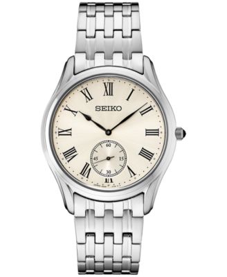 Seiko - Men's Analog Essentials Stainless Steel Bracelet Watch 39mm