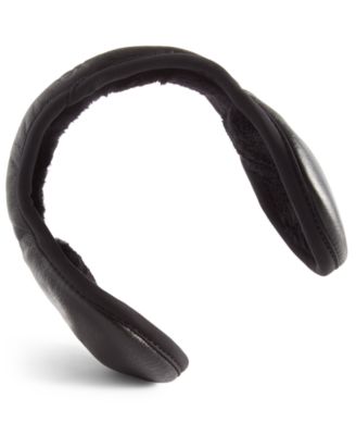 UR Gloves - Men's Black Leather Ear Warmers