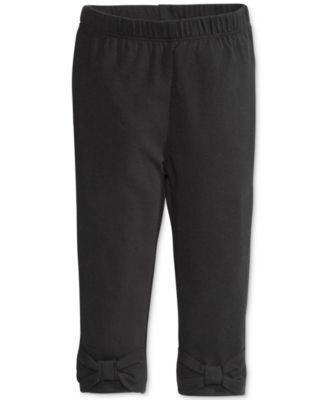 First Impressions - Baby Girls' Solid Bow Leggings