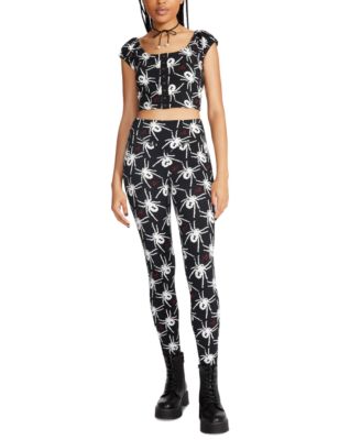 Betsey Johnson - Women's Printed High-Rise Pull-On Leggings