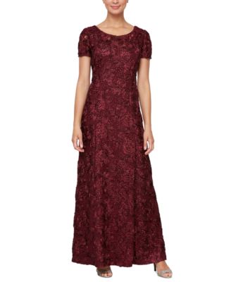 Alex Evenings - Petite A-Line Rosette Dress