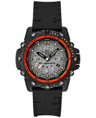 Luminox - Men's Swiss Commando Frogman Tactical Black Rubber Strap Watch 46mm