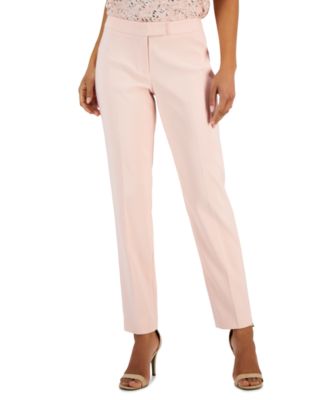 Anne Klein - Women's Straight-Leg Asymmetrical-Close Bowie Pants